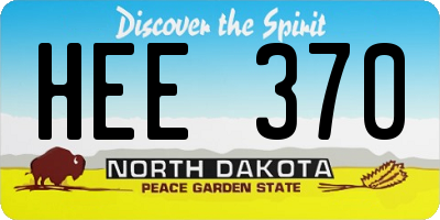 ND license plate HEE370