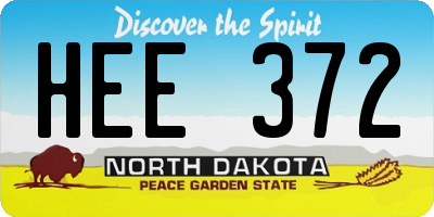ND license plate HEE372