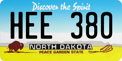 ND license plate HEE380