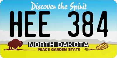 ND license plate HEE384