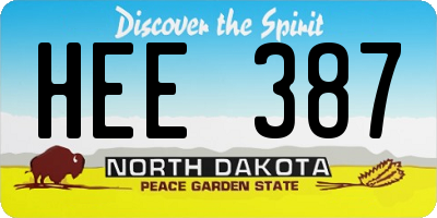 ND license plate HEE387
