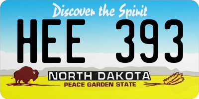 ND license plate HEE393