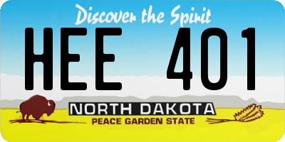 ND license plate HEE401