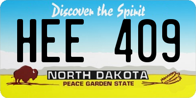 ND license plate HEE409