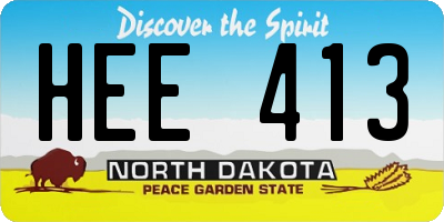 ND license plate HEE413