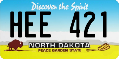 ND license plate HEE421