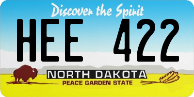 ND license plate HEE422
