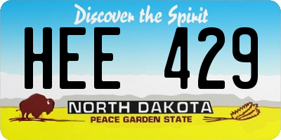 ND license plate HEE429