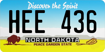 ND license plate HEE436