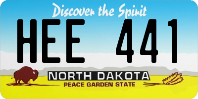 ND license plate HEE441