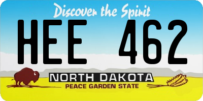 ND license plate HEE462