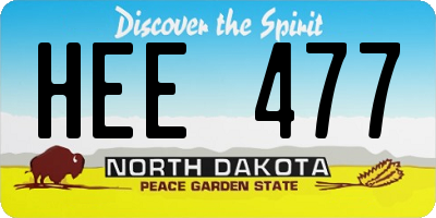 ND license plate HEE477