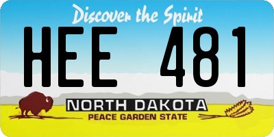 ND license plate HEE481
