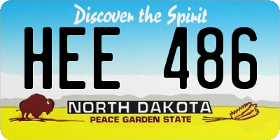 ND license plate HEE486