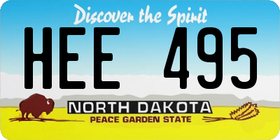ND license plate HEE495