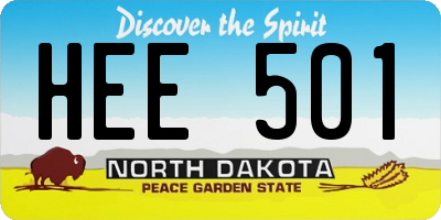 ND license plate HEE501