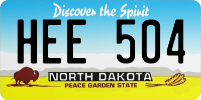 ND license plate HEE504