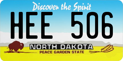ND license plate HEE506