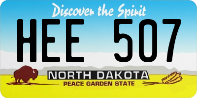 ND license plate HEE507