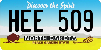 ND license plate HEE509