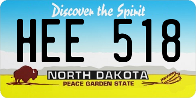 ND license plate HEE518