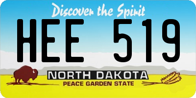 ND license plate HEE519