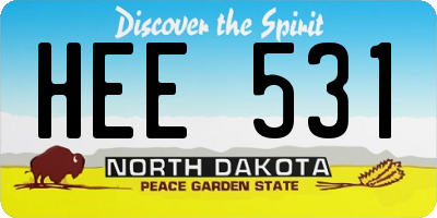 ND license plate HEE531