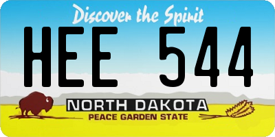 ND license plate HEE544