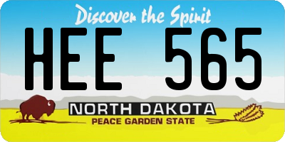 ND license plate HEE565