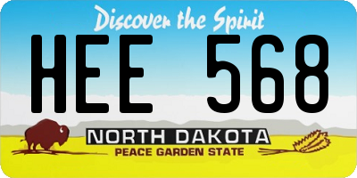 ND license plate HEE568