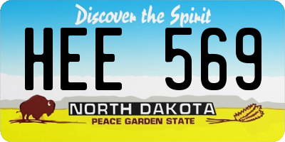 ND license plate HEE569