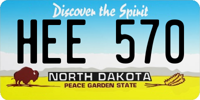 ND license plate HEE570