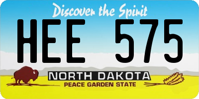 ND license plate HEE575
