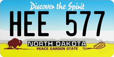 ND license plate HEE577