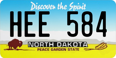 ND license plate HEE584