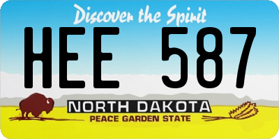 ND license plate HEE587