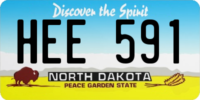 ND license plate HEE591
