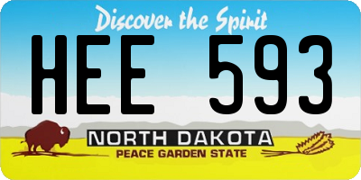 ND license plate HEE593
