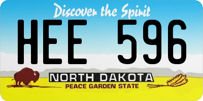 ND license plate HEE596