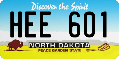 ND license plate HEE601
