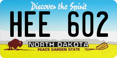 ND license plate HEE602