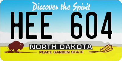 ND license plate HEE604