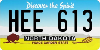 ND license plate HEE613