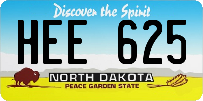 ND license plate HEE625