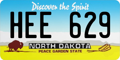 ND license plate HEE629