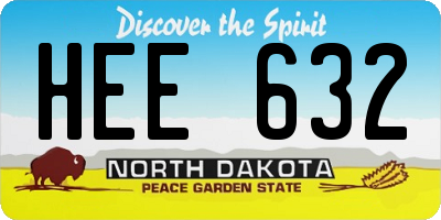 ND license plate HEE632
