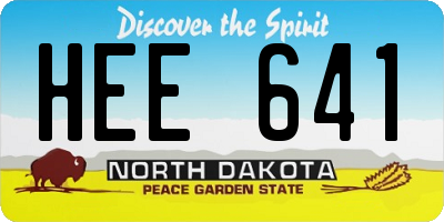 ND license plate HEE641
