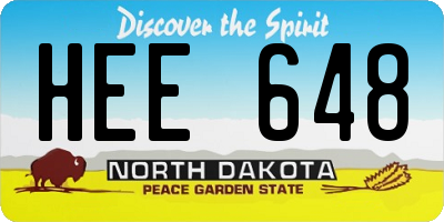 ND license plate HEE648