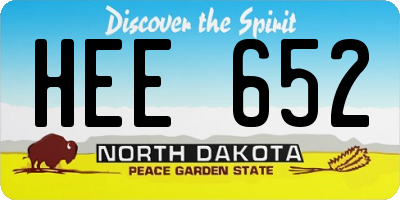 ND license plate HEE652