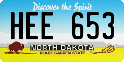ND license plate HEE653